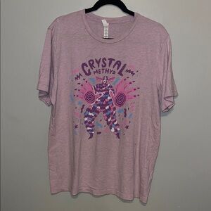 Crystal Methyd Graphic T-Shirt - Purple Heather Cotton Drag Race Merch